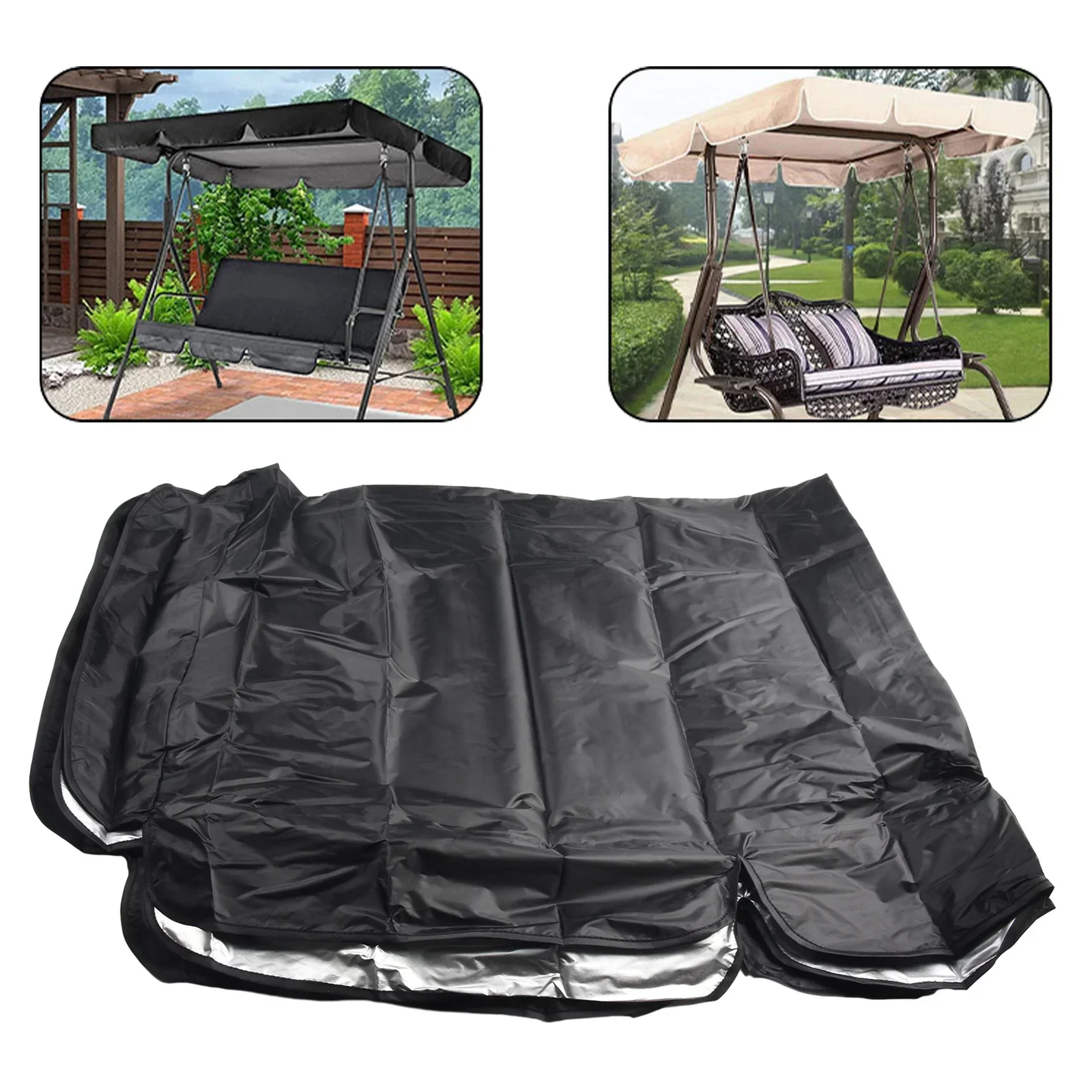 Practical Garden Outdoor Swing Canopy Swivel Top Cover Sun Visor Sunshade Chair Cover 164*114*15cm 1pcs Dustproof