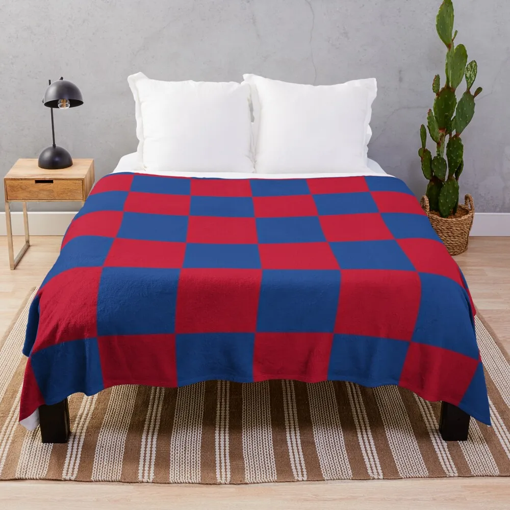 Crystal Palace Checks Throw Blanket Knitted blanket summer cottons Fleece