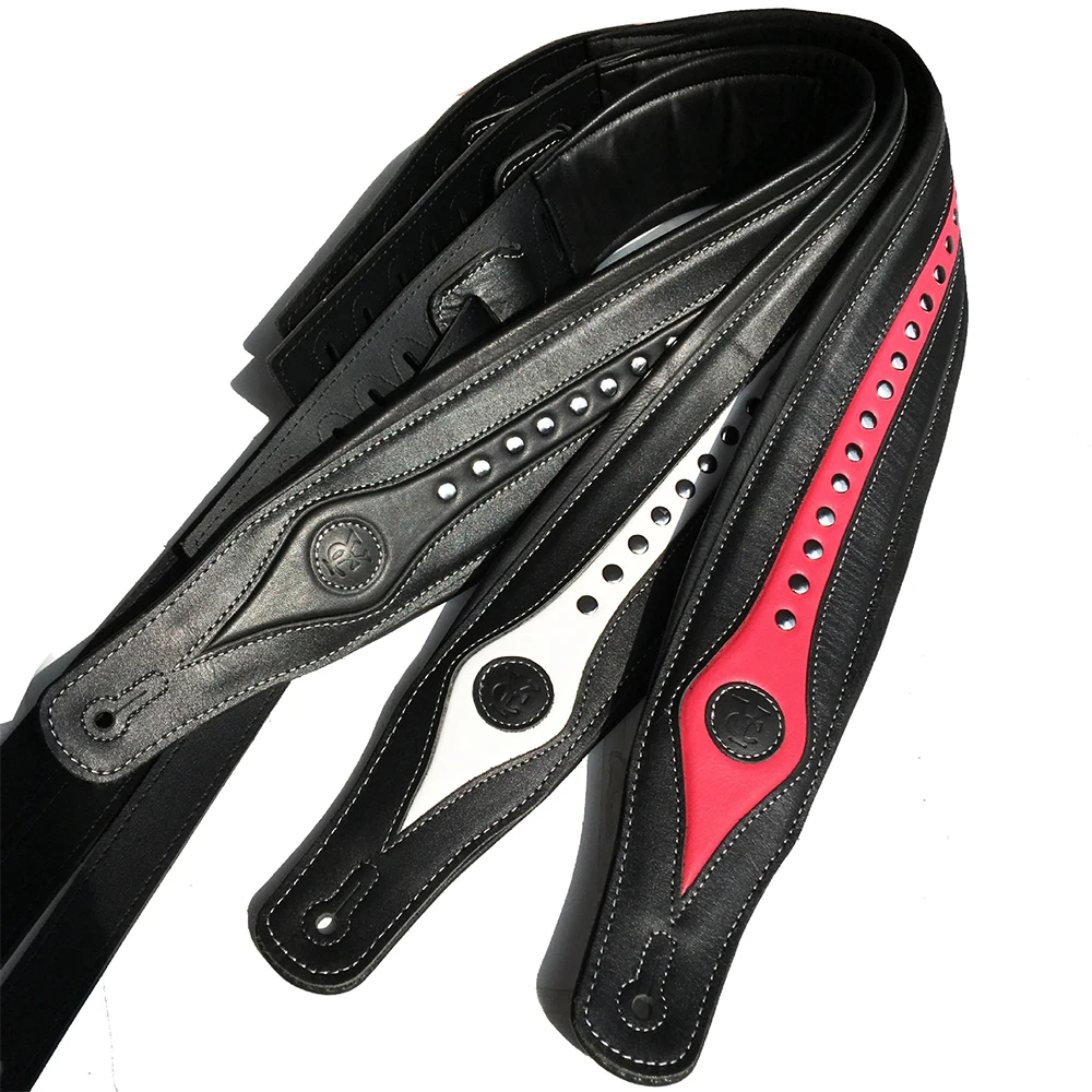 

Acoustic Guitar Strap Bass Acoustic Guitar Adjustable Strap Red White Black Musical Instrument Accessories