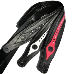 Acoustic Guitar Strap Bass Acoustic Guitar Adjustable Strap Red White Black Musical Instrument Accessories