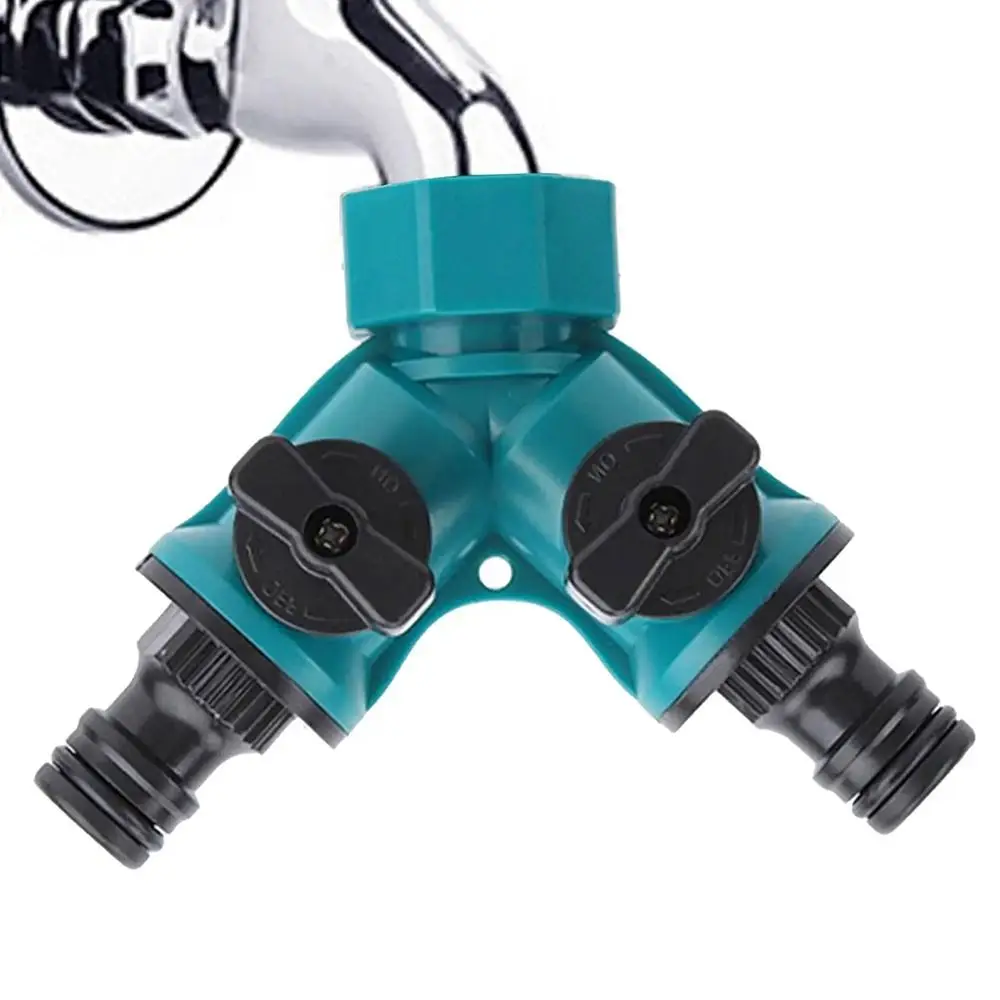 1 Uds. Con conector rápido de agua para grifo, conector de manguera de jardín tipo Y de encendido/apagado rápido, divisor de manguera Universal a prueba de fugas
