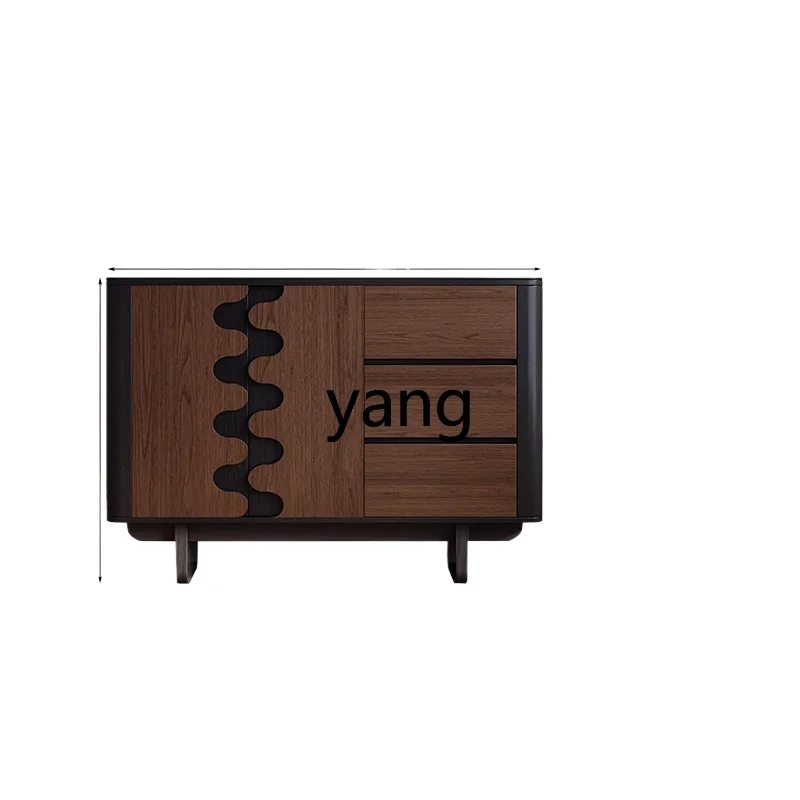 

LMM solid wood entrance entrance cabinet, household door storage cabinet integrated against the wall
