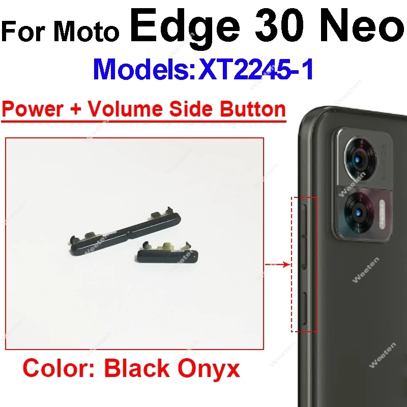 Power Volume Button For Motorola MOTO Edge 30 Neo Edge 30Neo On OFF Power Volume Side Key Flex Cable Parts