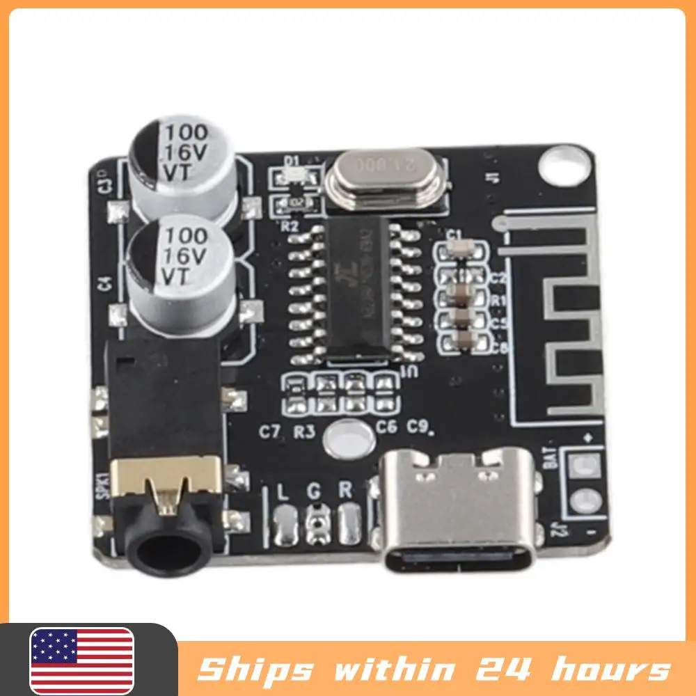 

Wireless Stereo Music Module Bluetooth-Compatible5.0 Type-C MP3 Decoding Player Board 3.7-5V Audio Receiver Module for DIY