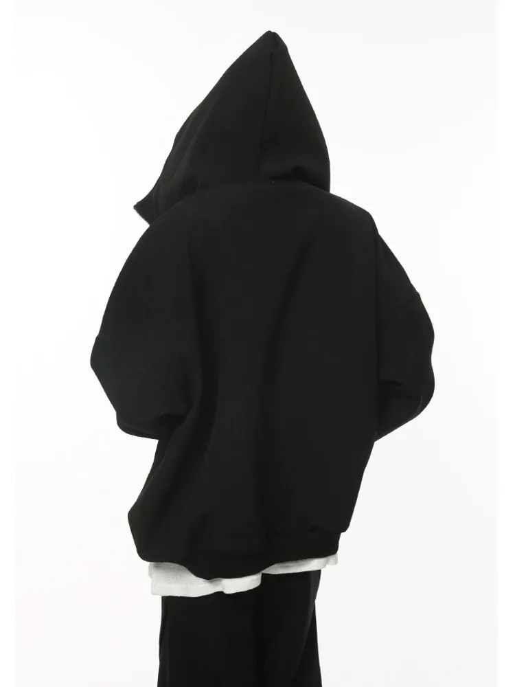 เสื้อผ้าผู้ชาย |   2026 แฟชั่นฤดูใบไม้ร่วง High Street Double HEAD Zipper เสื้อสเวตเตอร์ถัก Hoodie ชุด