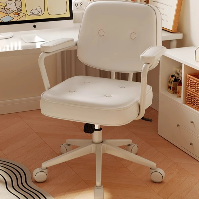 ‌ كرسي مكتب مريح، كرسي مكتب كمبيوتر مع ارتفاع قابل للتعديل، كرسي دوار مبطن مريح، شاي دراسة منزلي متحرك