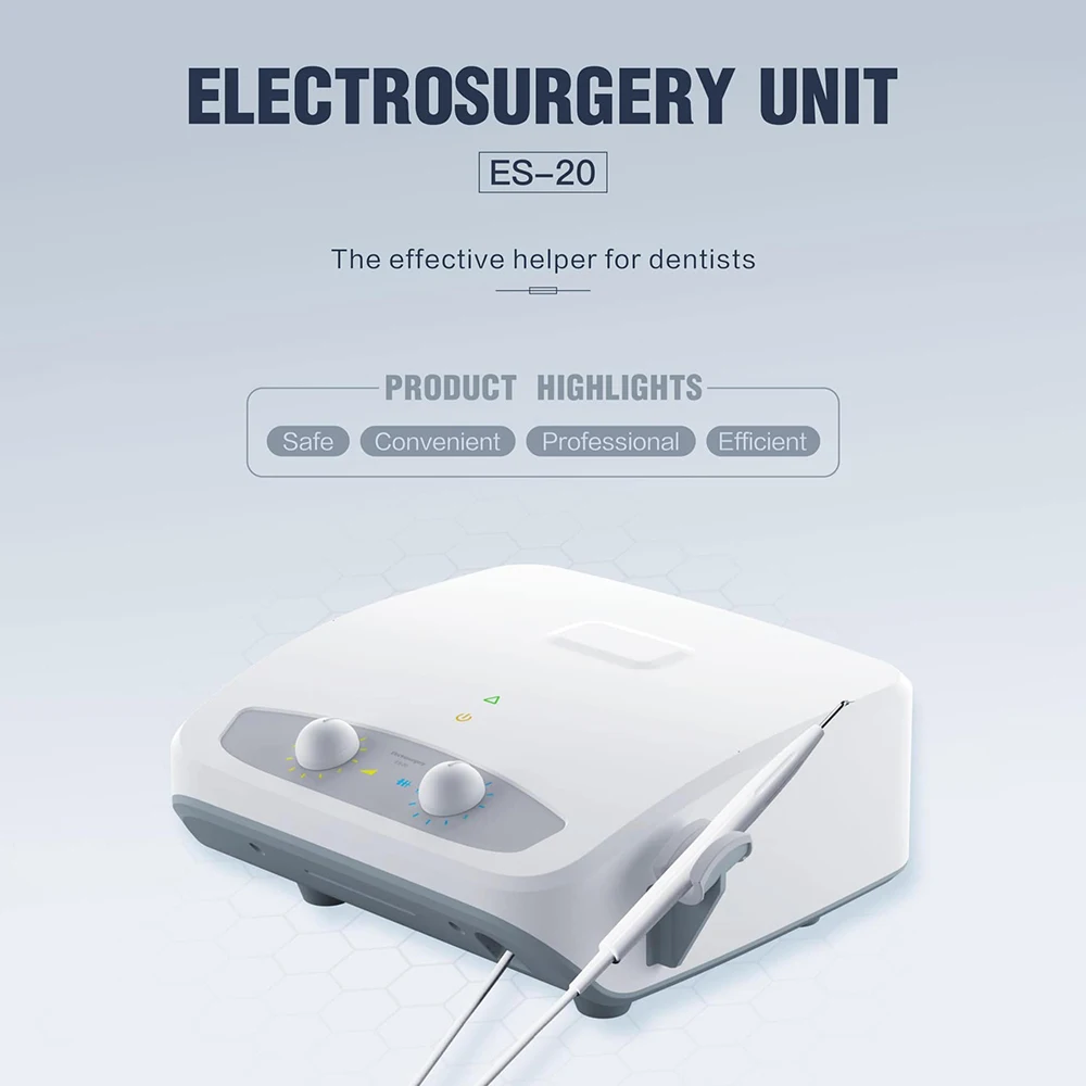 Dental Electrosurgery Electric Surgical Scalpel Unit ES-20 High Frequency Electrosurgery Unit with 7 Electrodes