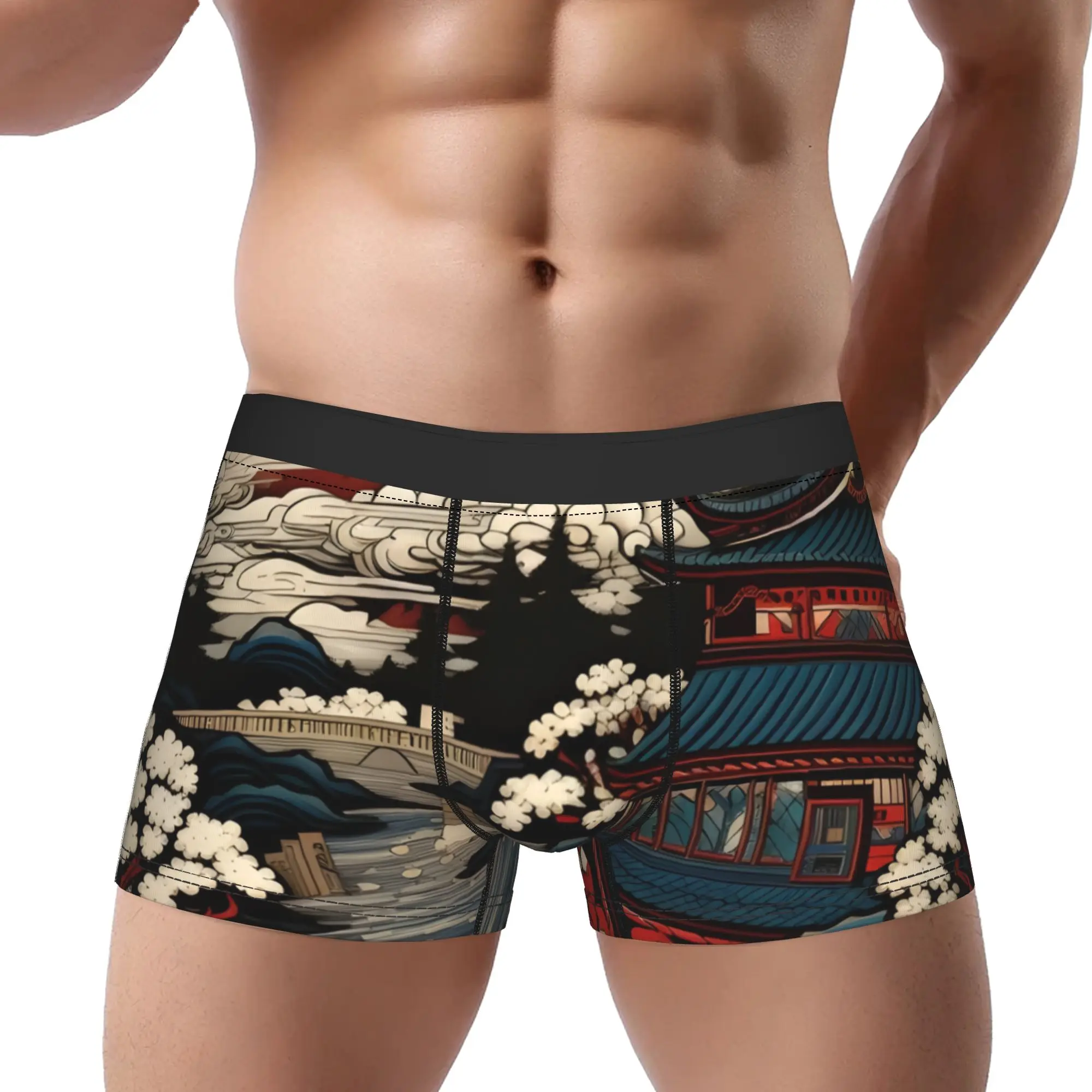 

Streetwear Underpants Homme Panties Male Underwear Totem Ventilate Shorts Boxer Briefs