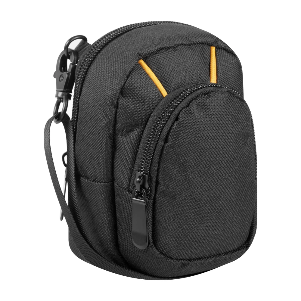 Portable Small Crossbody Camera Bag with Shoulder Strap Compact Zipper Closure Travel Storage Case