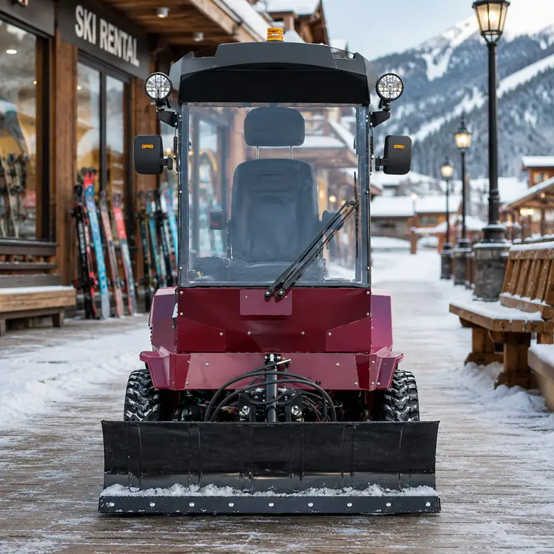Snow Plow Machine Built for Outdoor Winter Cleaning Customized Commercial Ride on Snow Sweeper for Commercial Plazas