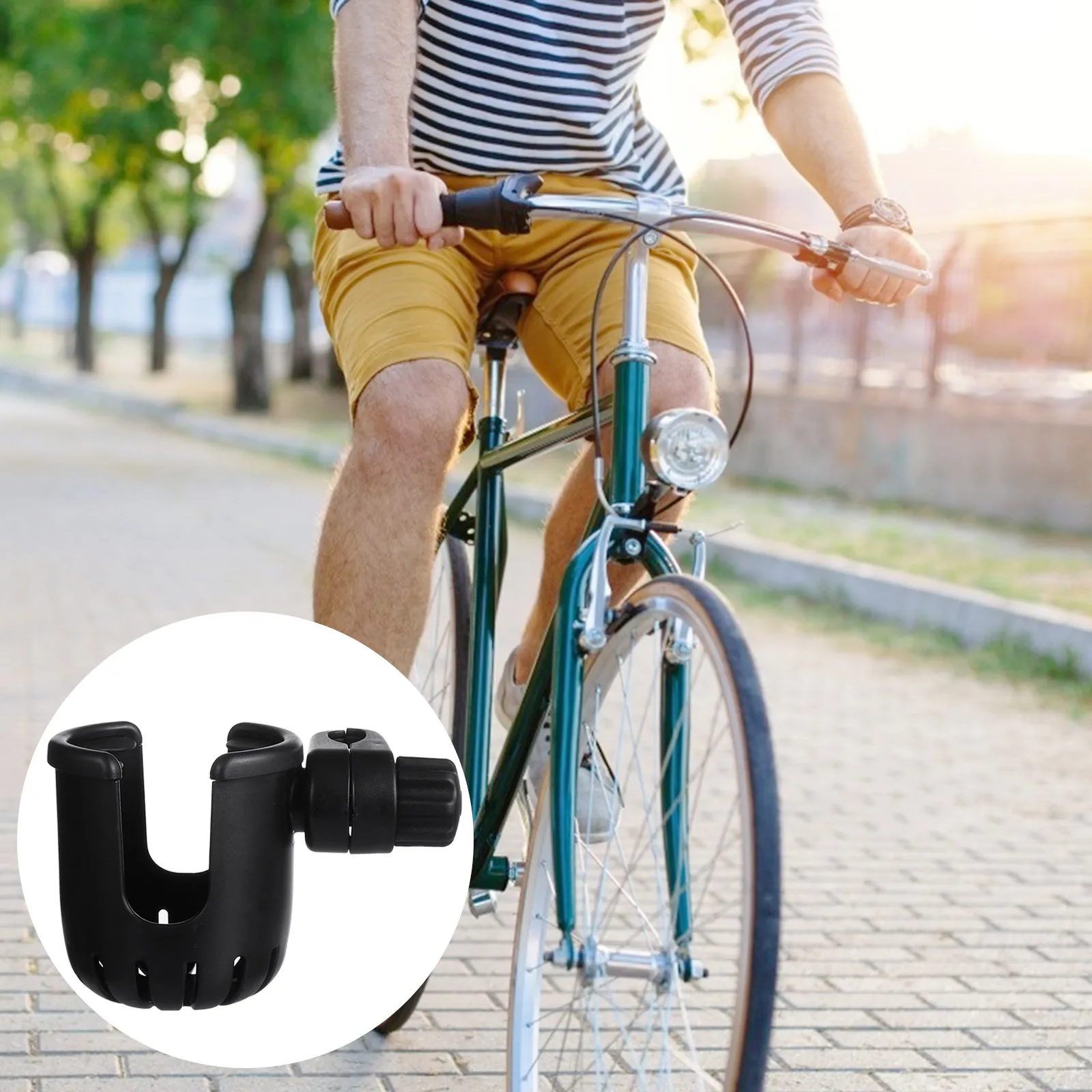 

Universal 360 Rotatable Cup Holder for Stroller Bicycle Wheelchair Scooter Office Chair Lawnmower Airport Cart Adjustable Water