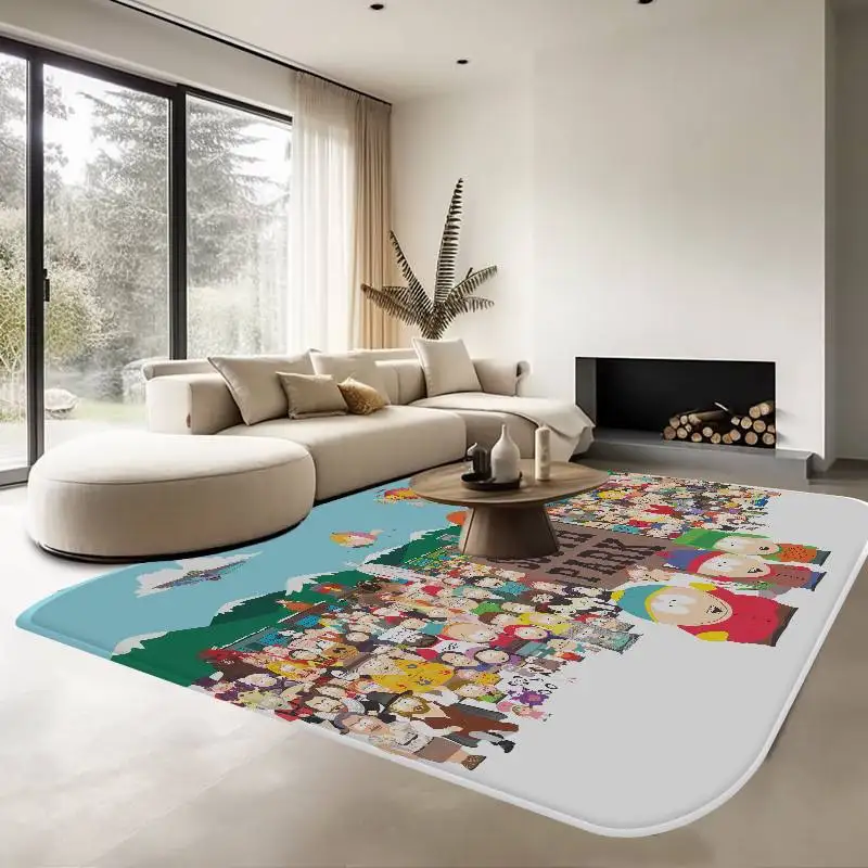 S-South Park لطيف الكرتون حمام حصيرة غرفة الاطفال غرفة نوم الديكور شرفة المضادة للانزلاق ممسحة غرفة المعيشة Alfombra #2
