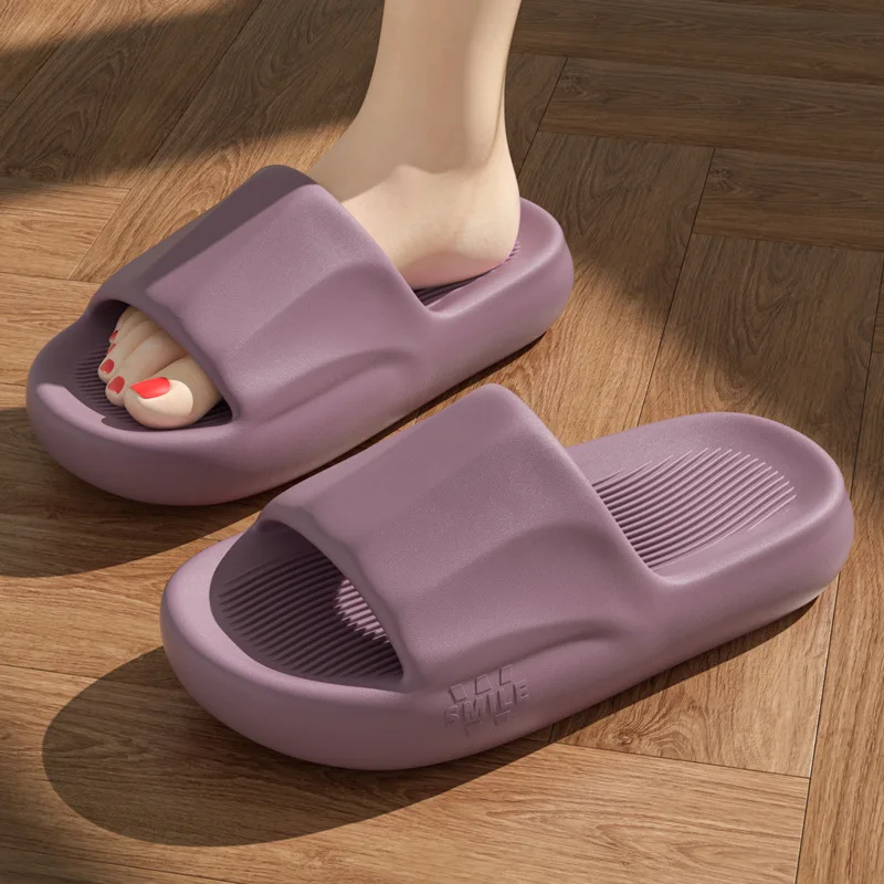 Домашние тапочки на платформе Cloud, женские и мужские летние сандалии, шлепанцы, пляжные шлепанцы, повседневная домашняя обувь на плоской подошве, нескользящая женская обувь из ЭВА для ванной комнаты