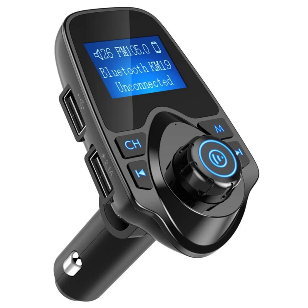 

T11 Wireless LCD Screen Car Bluetooth FM Transmitter Mp3 Player Handsfree Car Kits 5V 2.1A Dual USB Car Charger