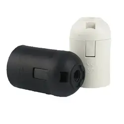 1pcs Black White 4A Cassette E27 Lamp Holder Energy Saving Chandelier Led Bulb Head Socket Fitting Vintage Light Base 250V E26