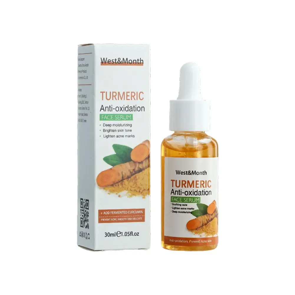 30ml Turmeric Freckle Whitening Serum Anti-oxidant Brighten Repair Essence Face Nourishing Dark Care Fade Spot Skin Moistur