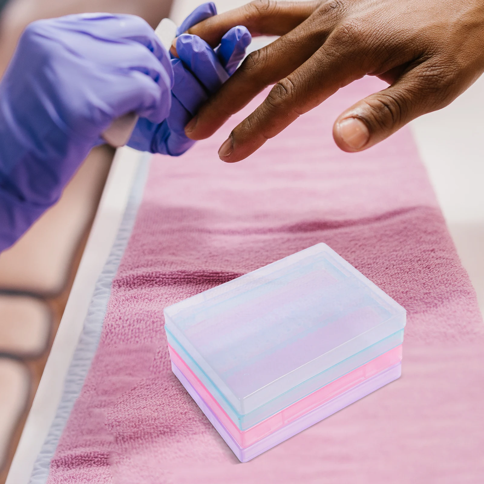 

4pcs Electric Grinding Head Storage Boxes Manicure Organizer Durable Dustproof Nail Art Tool Box For Salon Use Grinding Heads