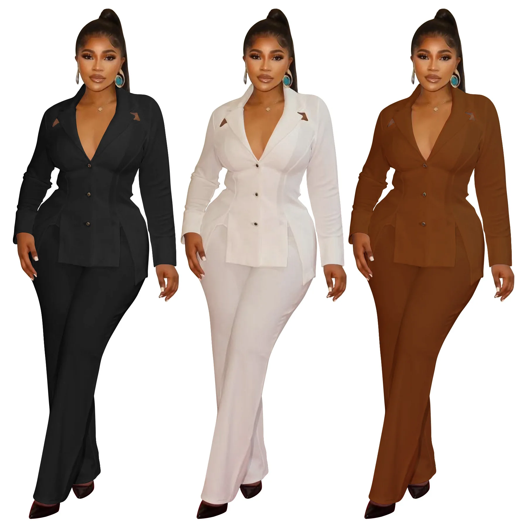 

2 Piece Women Sets Dashiki African New Arrival Matching Sets Two Pieces Sets Long Sleeve Top And Pants Suits Outfits Clothing