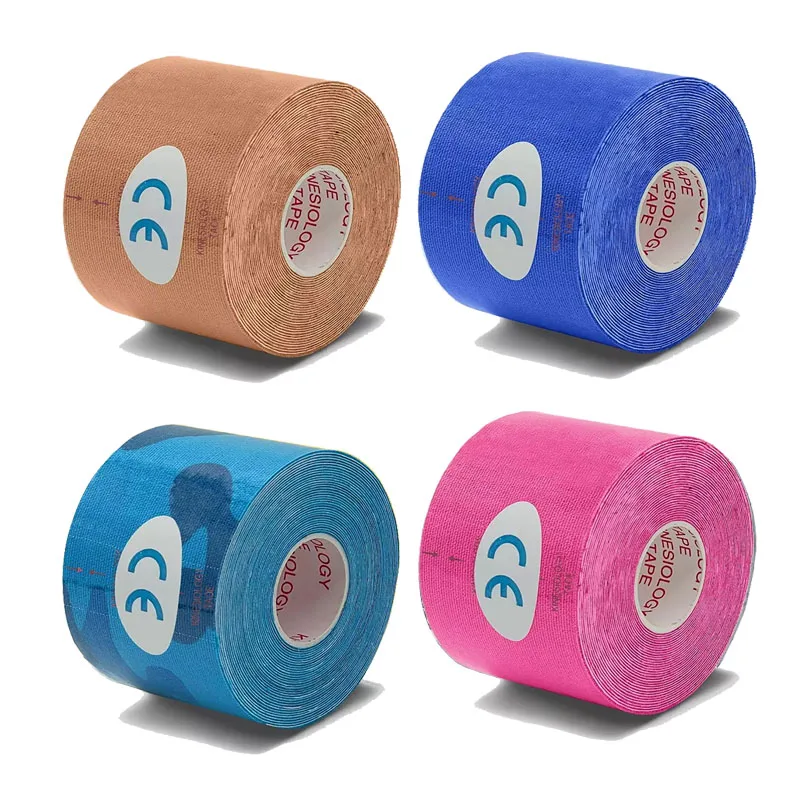 1/4 stücke Kinesio Elastische Bandage Knie Pad Bandage Kinematische Unterstützung Pad Locking Motion Selbst-Kleber Venda Kinesiotape Verband