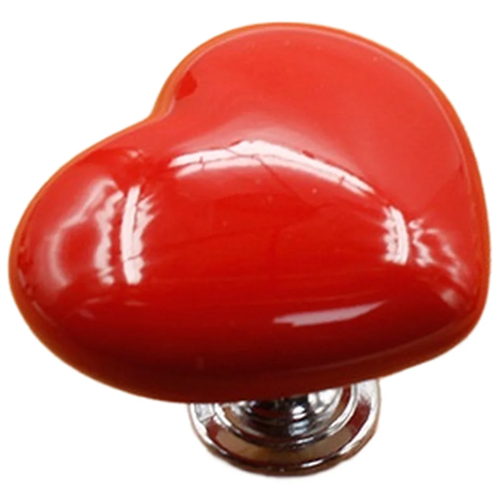 Shape Toilet Presser Modern Pottery Heart Drawer Handles Cabinet Knobs Zinc Alloy Hardware Bathroom Water Tank Buttons