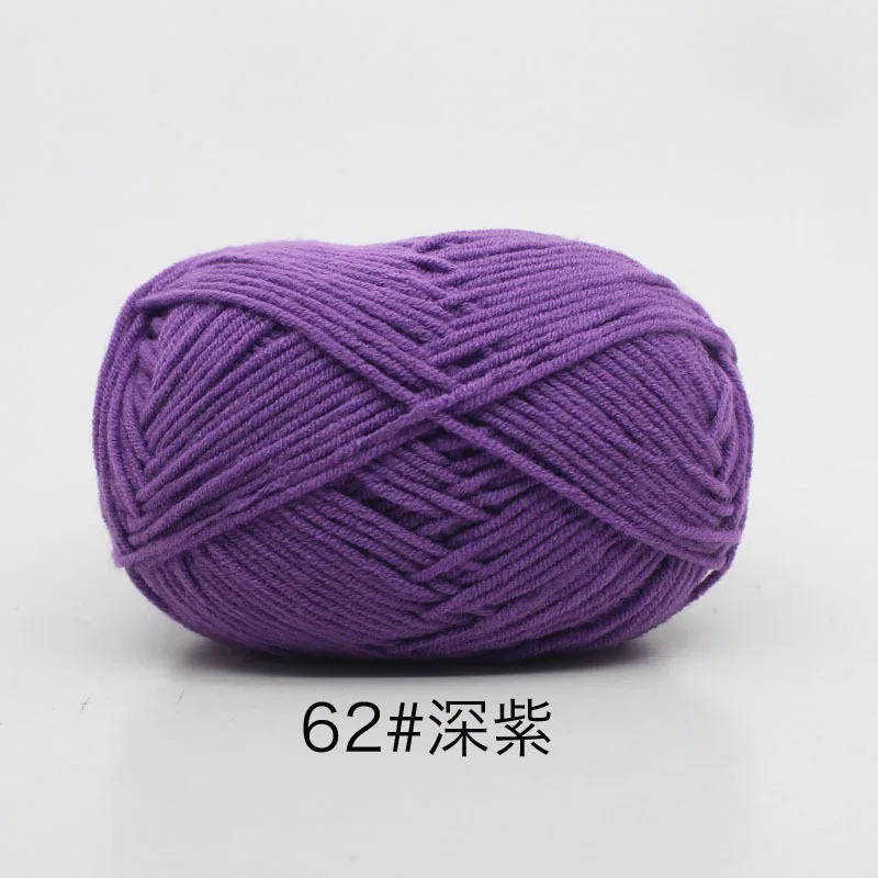 40-50 g/set 4ply Melk Katoen (80%) Breigaren Handwerken Geverfd Lanas Voor Gehaakte Ambachtelijke Trui Hoed Poppen tegen Lage Prijs