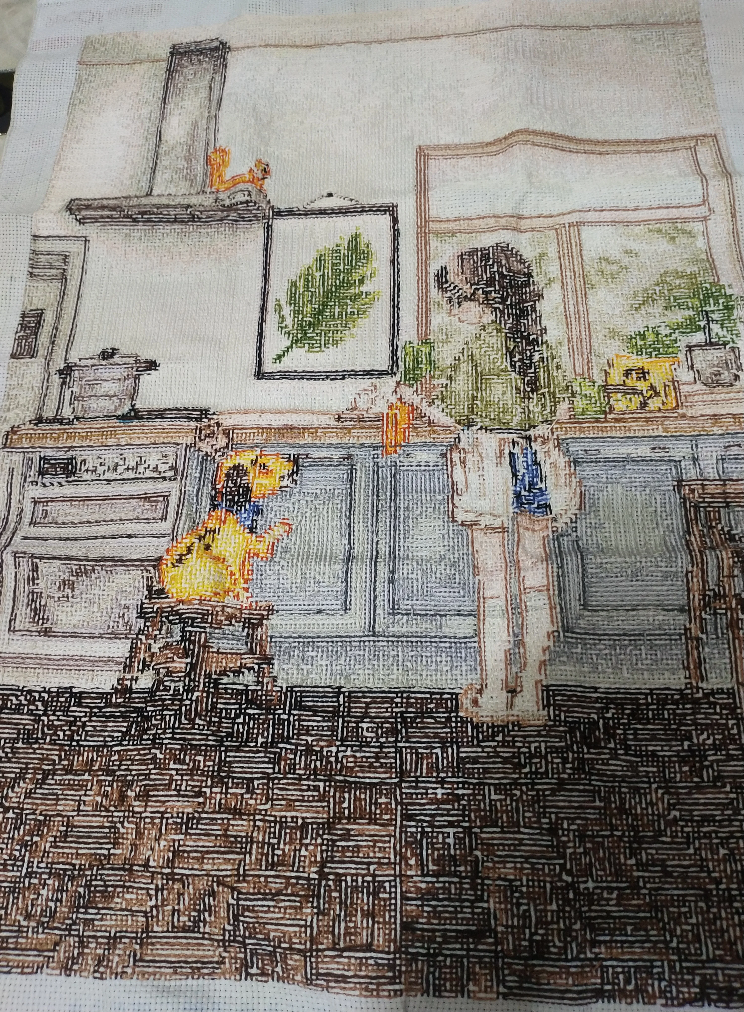 Beautiful Gift kitchen girl Cross Stitch Decorative Painting Handmade Suture complete Cross Stitch DIY finished Home Decor