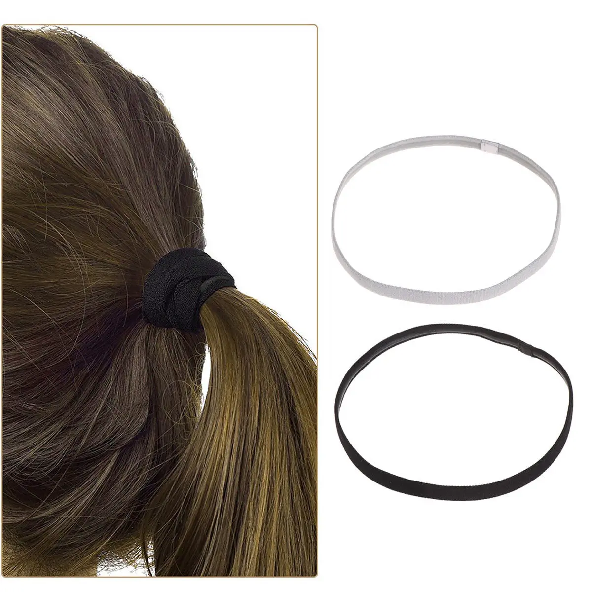 

4Pcs Candy Color Elastic Yoga Hair Band Simple Sports Headband Grey Black Hair Hoop for Fitness Yoga Headband Sports Headwrap