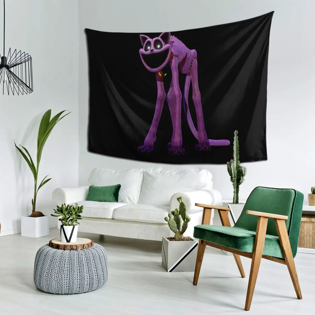 CATNAP Monster Tapestry Art Wall Hanging Aesthetic Home Decoration Tapestries for Living Room Bedroom Dorm Room