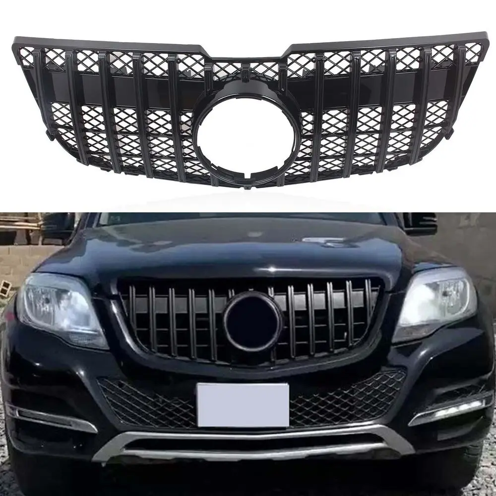 

Front Bumper Grille Black For Mercedes Benz X204 GLK-CLASS 2013-2015 GT Style