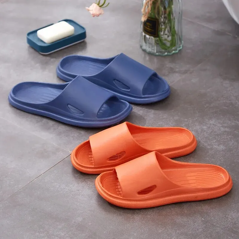 Unisex Home Slippers Summer Indoor Floor Non Slip Sandals Couple Family Women and Men Hotel Bathroom Slippers