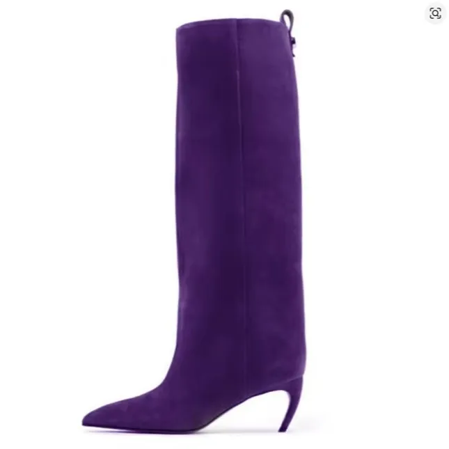 Bottines aiguilles à bout pointu pour femmes, avec matériau en simili cuir de qualité supérieure, semelle intérieure rembourrée douce, chaussures d'hiver tendance