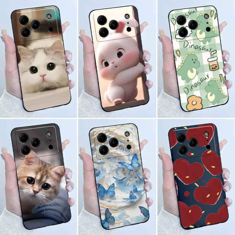 Capa fofa para doogee note 56, capa protetora com estampa de desenho animado, capa de silicone macia para celular
