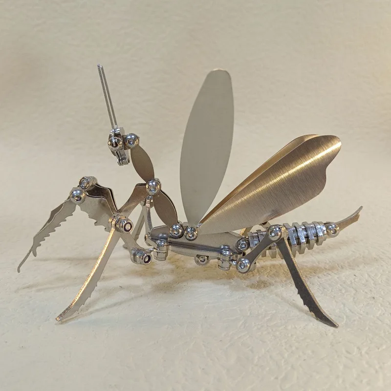 

Модель Богомола, металлическая головоломка, 3D сборная игрушка, строительный комплект из нержавеющей стали, имитация насекомых, механическое DIY ремесло для взрослых и детей