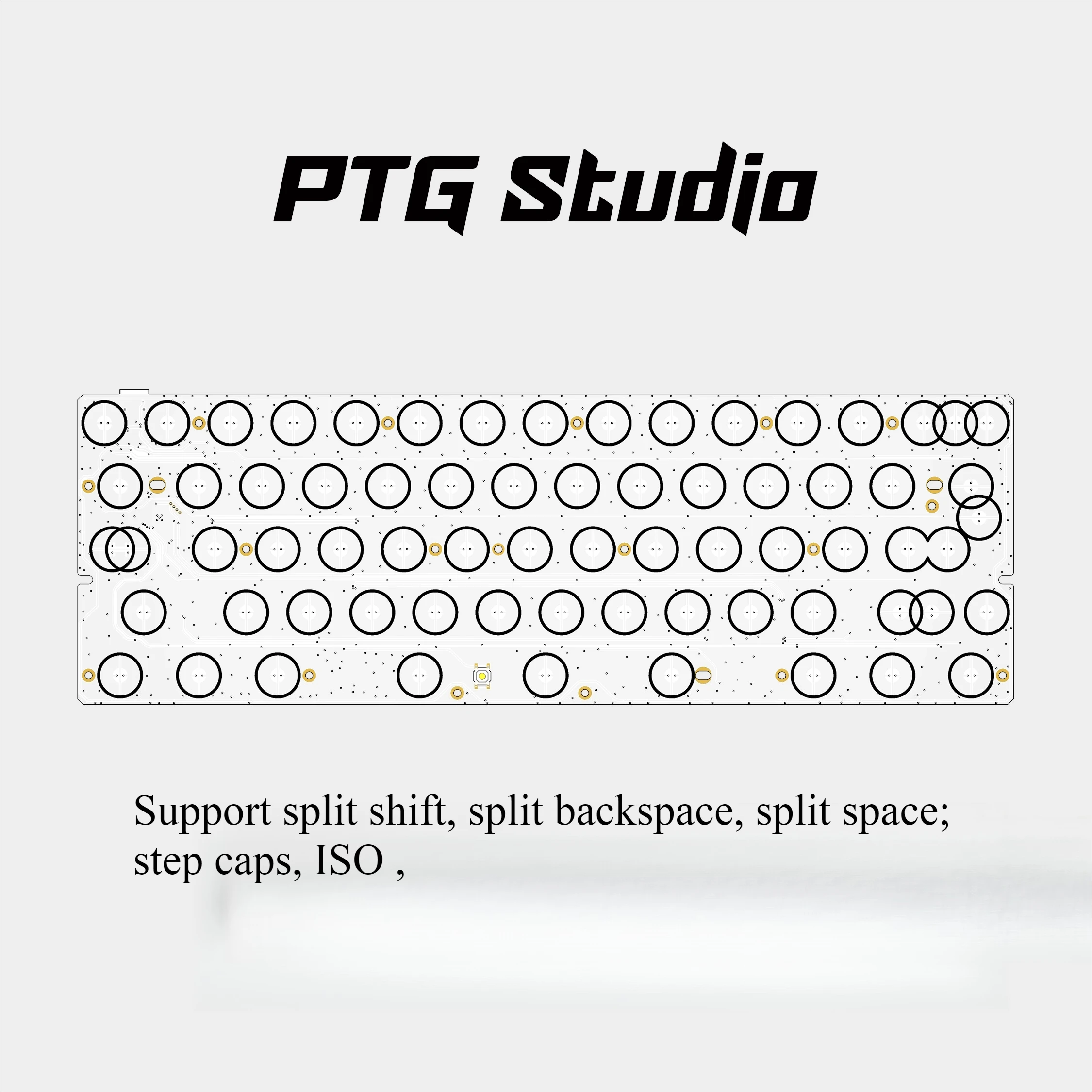 

60% корпус GH60, совместимый с клавиатурой Topre, емкостный переключатель, печатная плата HHKB WK WKL, несколько раскладок ISO 7U WKL