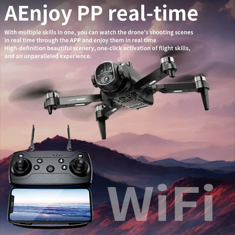 New H21 VR Drone HD Dual Camera Brushless Optical Flow Positioning Aircraft WIFI FPV Foldable RC Quadcopter For Children's Toys