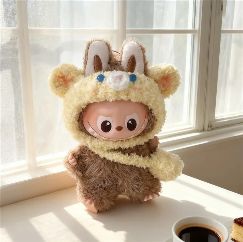 For labubu 4.0 The Monsters Pin Love Series Cartoon Disney CookieAnn StellaLou Clothing Animal Cat Mouse Outfit Knitting Clothes