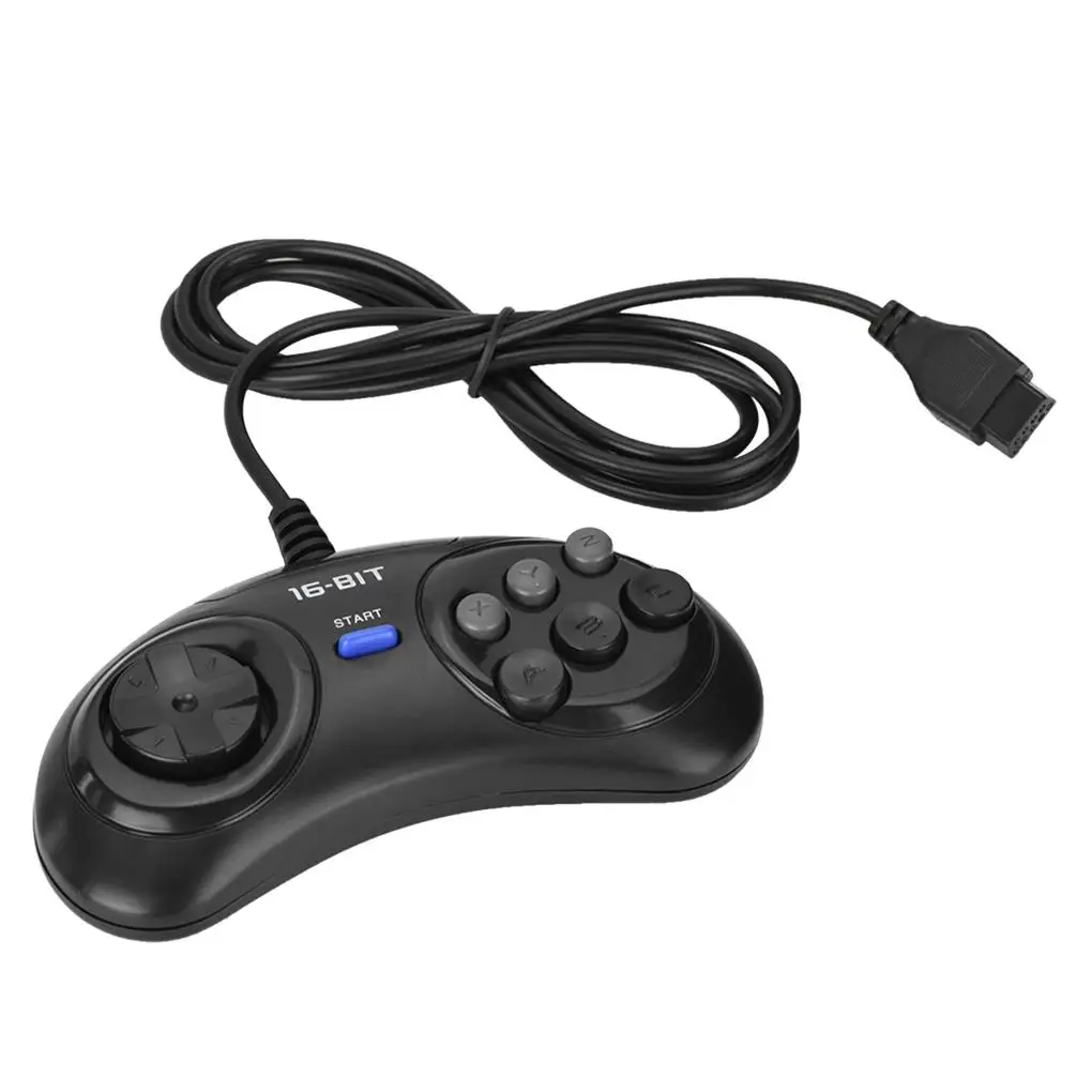 Joypad 9 Pin 16 Bit Key Sensitive Gamepad Mini Lightweight Controller Touching Wired Game Halloween Birthday Gift