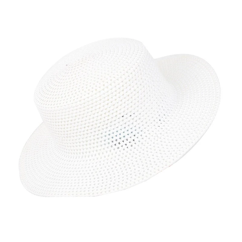 Artisanal Weaving Hat Durabililty Straw Hat Solid Color Straw Hat Gardening Hat