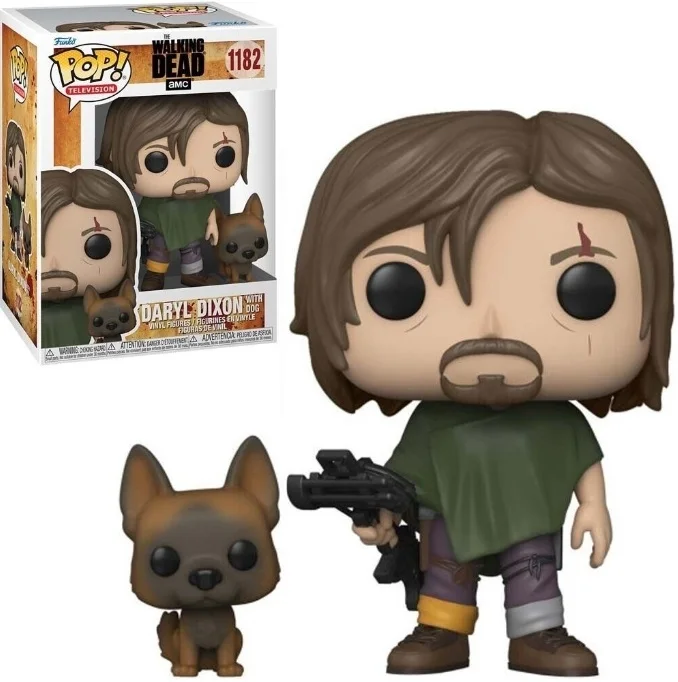 FUNKO POP Walking Dead Daryl Dixon with dog 1182#Vinyl Dolls Action Figure Model Toys Christmas Birthday Gift