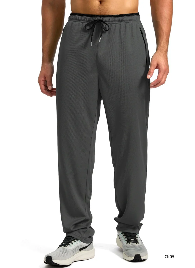 

Мужские спортивные брюки-карандаш для фитнеса, повседневные, дышащие, быстросохнущие, из ледяного шелка, для активного отдыха, велоспорта, бега, тренировок