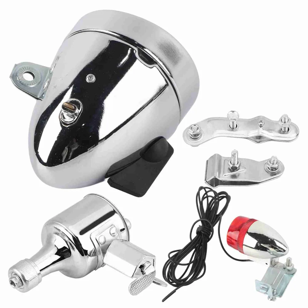 12V Voltage Friction Generator Kit 6W Power Generator Powered Motorized Bike Light Kit Friction Drive Bicycle Headlight Kit