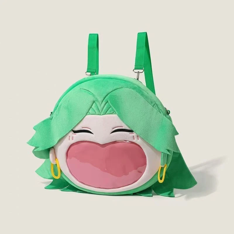 One Piece Zoro Kawaii Figur Großer Kapazität Big Mouth Ita Rucksack – Puppen- und Abzeichen-Aufbewahrungsrucksack-Geschenke
