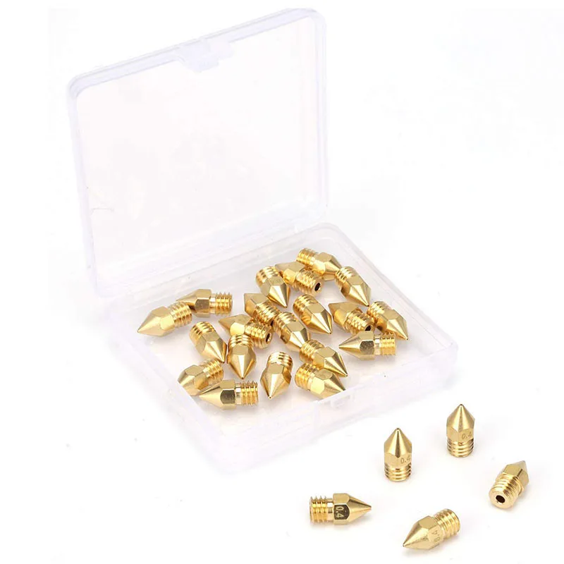 

30 Pcs 3D Printer Extruder Nozzle-MK8 0.4 mm Nozzle for Ender 3 Anet A8 Makerbot MK8 Creality CR-10 CR-10S S4 S5 3Pro 5JAS