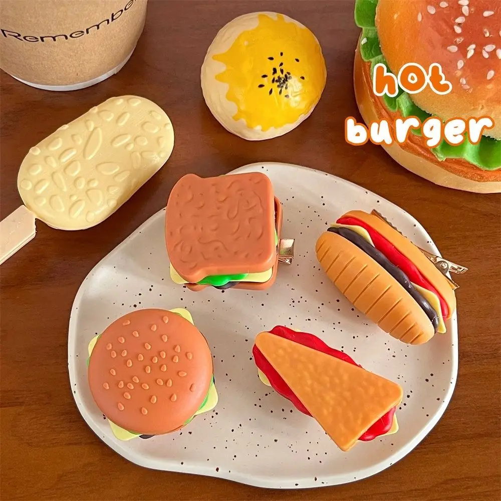 

Sandwiches Simulation Food Hairpin Hamburger Korean Style Barrette Cute Hair Clip Ice Cream Side Clip Fake Food Hairpin Daily