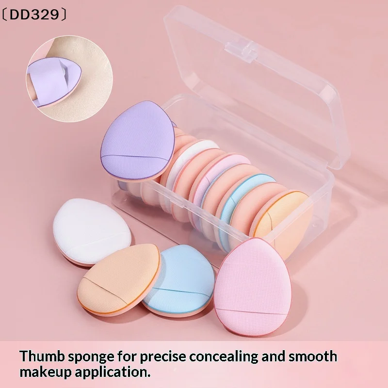 10/6pcs Fingertip Mini Puff Makeup Sponges For Foundation Powder Puffs For Loose Powder Air Cream Foundation Facial 〔DD329〕
