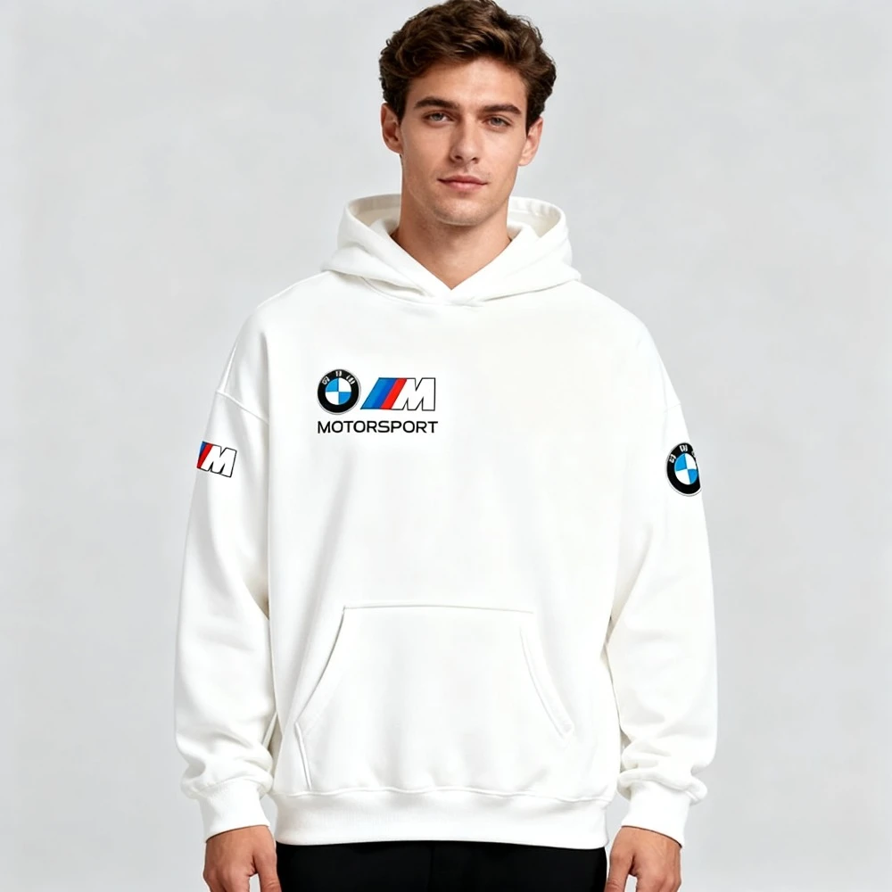 BMW M Motorsport البلوزات المطبوعة هوديي سيارة الرياضة مروحة BMW سائق كلاسيكي مريح نمط سترة Crewneck اختر من العديد من الألوان