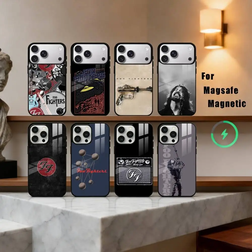 

Alternative F-Foo F-Fighters band Phone Case For iPhone17,16,15,14,13,12,11 Plus,Pro Max Magnetic For Magsafe Wireless Charging