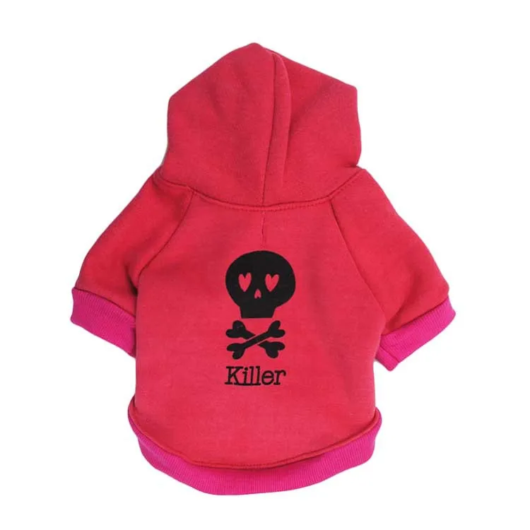 

Pet Dog Cat Clothing, Fleece Hoodie Sweatshirt with Skull Print, Multi-Color Hooded T-Shirt Wholesale for Autumn Winter Season