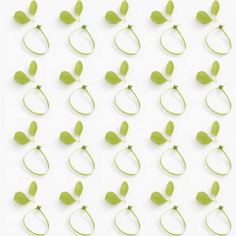 

100 Pcs Green Tie Nylon Lock Ties Cable USB Simulation Leaves Fasteners Self-locking