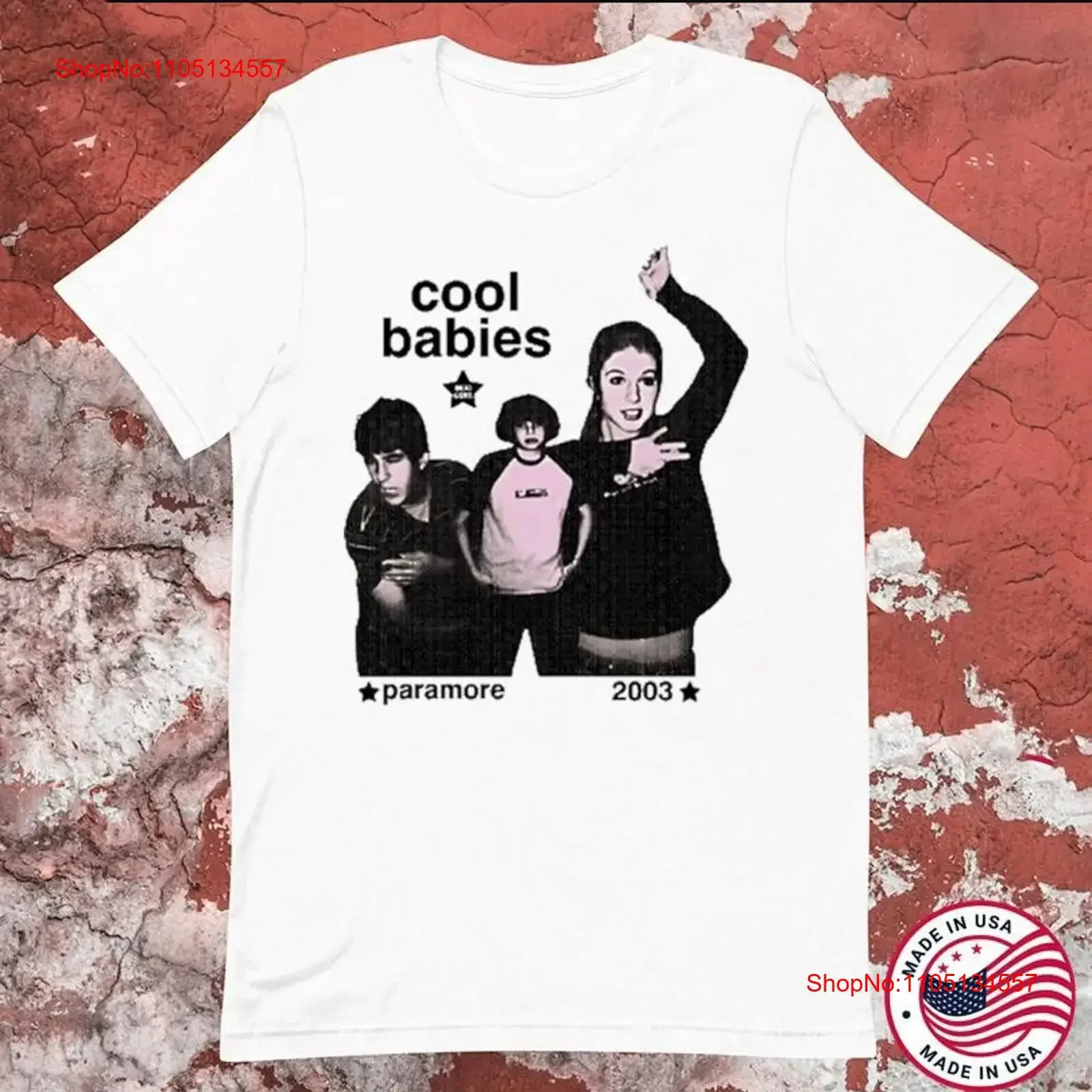 Bug Girl Cool Babies Paramore 2003 T shirt size S 5XL vintage Washed Stretched Comfortable Casual Breathable Soft